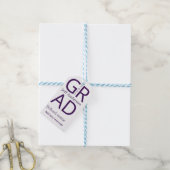 Grad Typografie modern Abschluss einfach minimal Geschenkanhänger (Mit Garn)