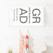 Grad Typografie Moderner Abschluss einfach minimal Banner (Insitu)