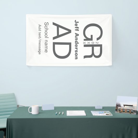 Grad Typografie Moderner Abschluss einfach minimal Banner (Messeveranstaltung)