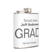 Grad Typografie Moderner Abschluss einfach minimal Flachmann (Rechts)