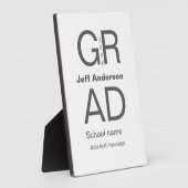 Grad Typografie Moderner Abschluss einfach minimal Fotoplatte (Seite)