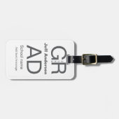 Grad Typografie Moderner Abschluss einfach minimal Gepäckanhänger (Vorderseite horizontal)