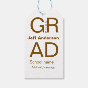 Grad Typografie Moderner Abschluss einfach minimal Geschenkanhänger