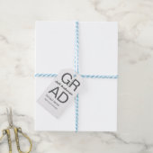 Grad Typografie Moderner Abschluss einfach minimal Geschenkanhänger (Mit Garn)