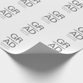 Grad Typografie Moderner Abschluss einfach minimal Geschenkpapier (Ecke)