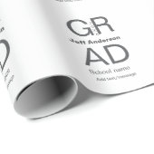 Grad Typografie Moderner Abschluss einfach minimal Geschenkpapier (Rolleneckpunkt)