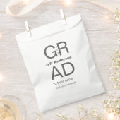 Grad Typografie Moderner Abschluss einfach minimal Geschenktütchen (Ausgeschnitten)