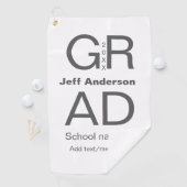 Grad Typografie Moderner Abschluss einfach minimal Golfhandtuch (Insitu)