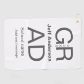 Grad Typografie Moderner Abschluss einfach minimal Golfhandtuch (Horizontal)