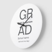 Grad Typografie Moderner Abschluss einfach minimal Große Wanduhr (Winkel)