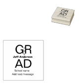 Grad Typografie Moderner Abschluss einfach minimal Gummistempel (Stempel)