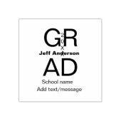 Grad Typografie Moderner Abschluss einfach minimal Gummistempel (Prägung)