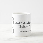 Grad Typografie Moderner Abschluss einfach minimal Kaffeetasse (Mittel)