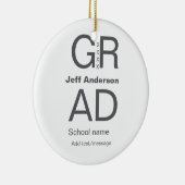 Grad Typografie Moderner Abschluss einfach minimal Keramik Ornament (Rechts)