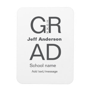 Grad Typografie Moderner Abschluss einfach minimal Magnet