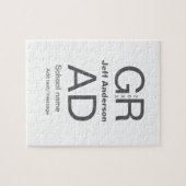 Grad Typografie Moderner Abschluss einfach minimal Puzzle (Horizontal)