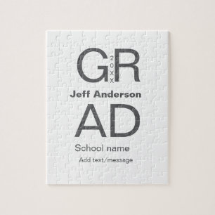 Grad Typografie Moderner Abschluss einfach minimal Puzzle