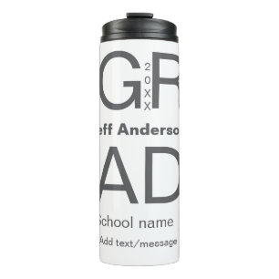 Grad Typografie Moderner Abschluss einfach minimal Thermosbecher