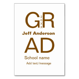 Grad Typografie Moderner Abschluss einfach minimal Tischnummer