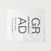 Grad Typografie Moderner Abschluss einfach minimal Wandteppich (Vorderseite (Horizontal))