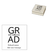 Grad typography modern graduation simple minimal c gummistempel (Stempel)
