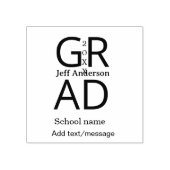 Grad typography modern graduation simple minimal c gummistempel (Prägung)