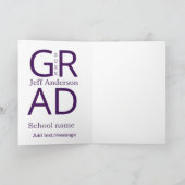 Grad typography modern graduation simple minimal c karte (Innenseite)