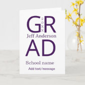 Grad typography modern graduation simple minimal c karte (Gelbe Blume)