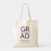 Grad typography modern graduation simple minimal c tragetasche (Rückseite)