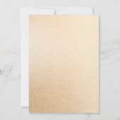 Grad Typography Rose Gold Foil Graduation Hat Einladung (Rückseite)