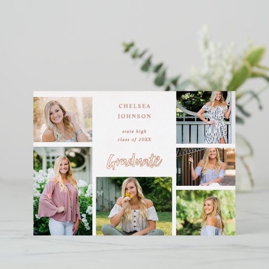 Grad U Multi 6 Foto Foil Abschluss Ankündigung (Stehend vorne)