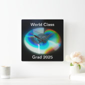 Grad-Uhr 2025 Quadratische Wanduhr (Zuhause)