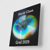 Grad-Uhr 2025 Quadratische Wanduhr (Winkel)