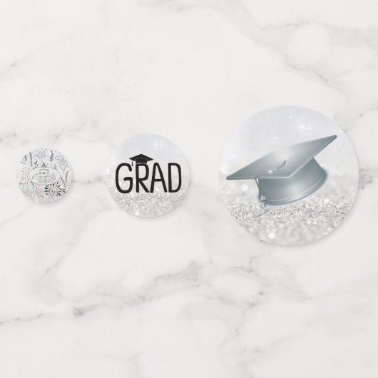 Grad und Cap Confetti Konfetti (Vorderseiten)