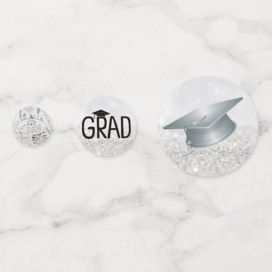 Grad und Cap Confetti Konfetti (Rückseiten)