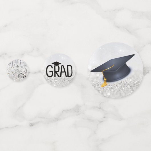 Grad und Cap Confetti Konfetti (Vorderseiten)