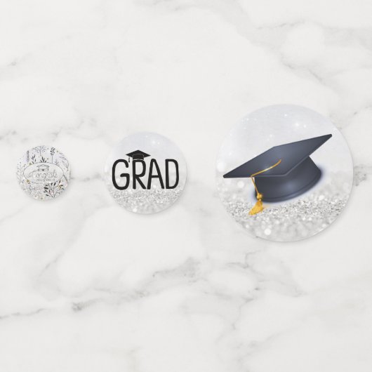 Grad und Cap Confetti Konfetti (Rückseiten)