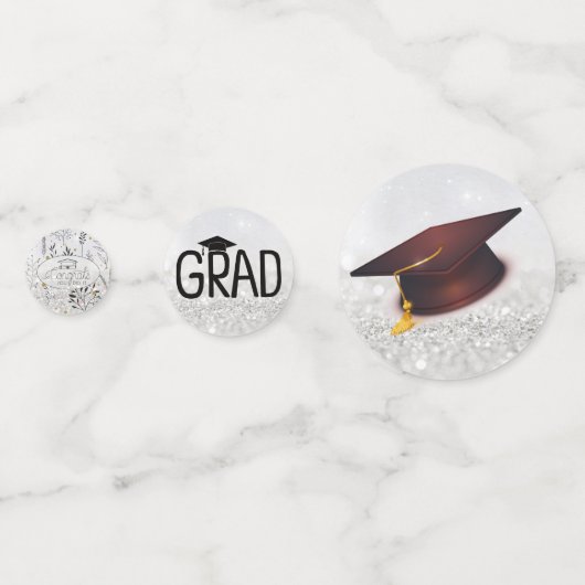 Grad und Cap Confetti Konfetti (Rückseiten)