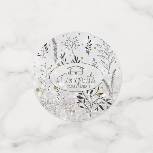 Grad und Cap Confetti Konfetti (Klein Vorderseite)