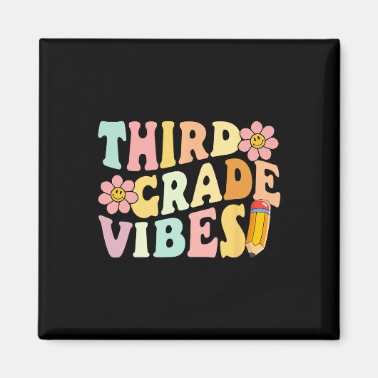 Grad vibes 3. Klasse 1 Schullehrer Ki Magnet (Vorne)