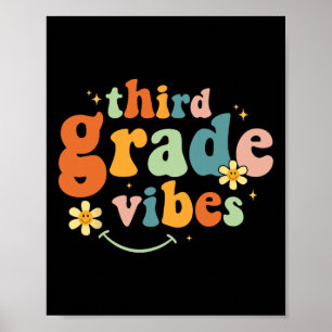 Grad vibes 3. Klasse Team Retro 1. Schultag Poster