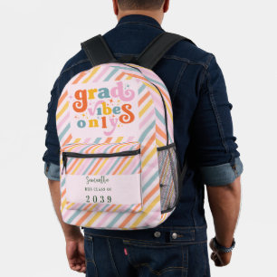 Grad vibes only grade party class of 2024 bedruckter rucksack