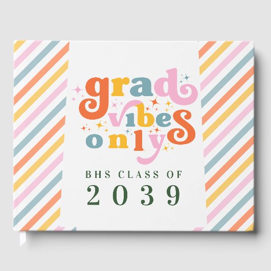 Grad vibes only grade party class of 2024 gästebuch (Vorderseite)