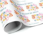 Grad vibes only grade party class of 2024 geschenkpapier (Rolleneckpunkt)