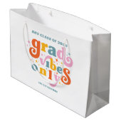 Grad vibes only grade party class of 2024 große geschenktüte (Rückseite Schrägansicht)