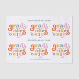 Grad vibes only grade party class of 2024 seidenpapier