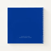 Grad White Script Blue Abschluss Guest Book Notizblock (Rückseite)