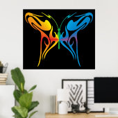 Gradated Butterfly Poster (Heimbüro)