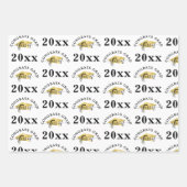 Gradation Modern Gold Foil Cap Klasse Jahr Schwarz Geschenkpapier Set (Vorderseite 2)