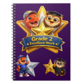 Grade 2 excellent work with the owl and Rex achiev Notizblock (Vorderseite)